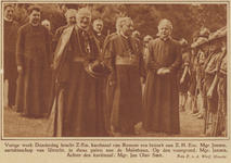 874088 Afbeelding van het bezoek van Willem Marinus van Rossum, prefect van de Congregatie voor de Evangelisatie van de ...
